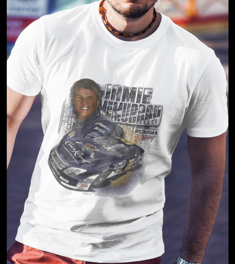 Jamie McMurray NASCAR Roush Racing Crown Royal Ford Car T-Shirt