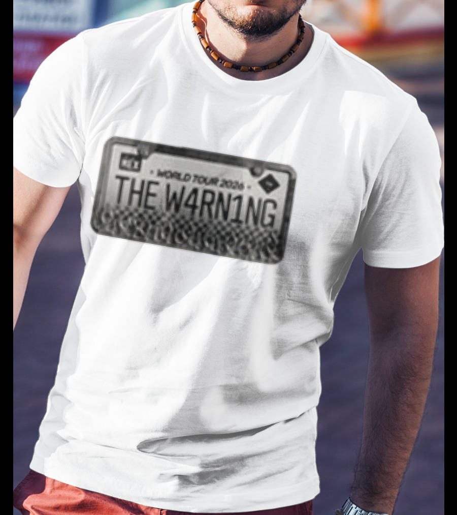 The Warning World Tour 2026 License Plate Style W4RN1NG T-Shirt