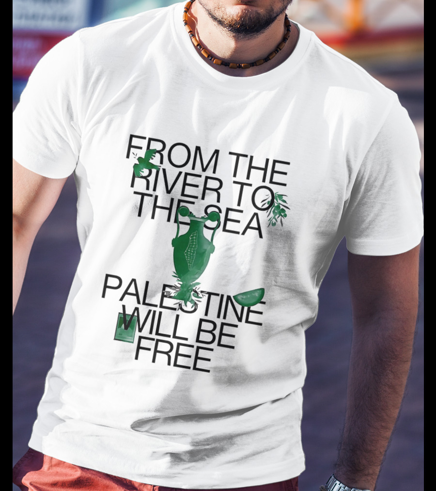 From The River To The Sea Palestine Will Be Free Vintage Jug And Leaf T-Shirt