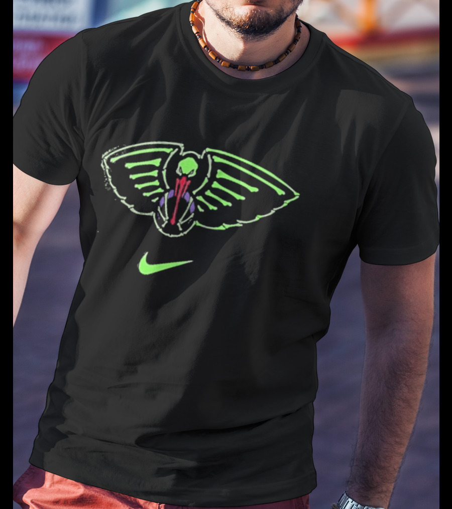 New Orleans Pelicans Nike 2025 2026 NBA City Edition Neon Wings T-Shirt