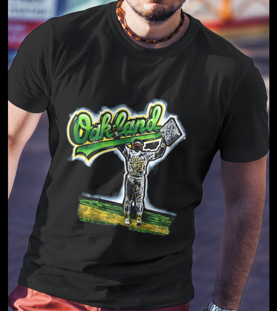 Oakland Athletics Rickey Henderson Celebration T-Shirt