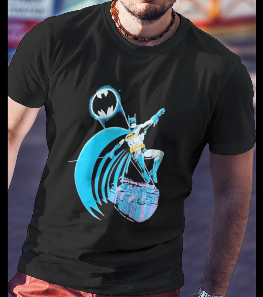 Wyco 1988 Batman DC Comics Retro Hero Gotham City Scene T-Shirt