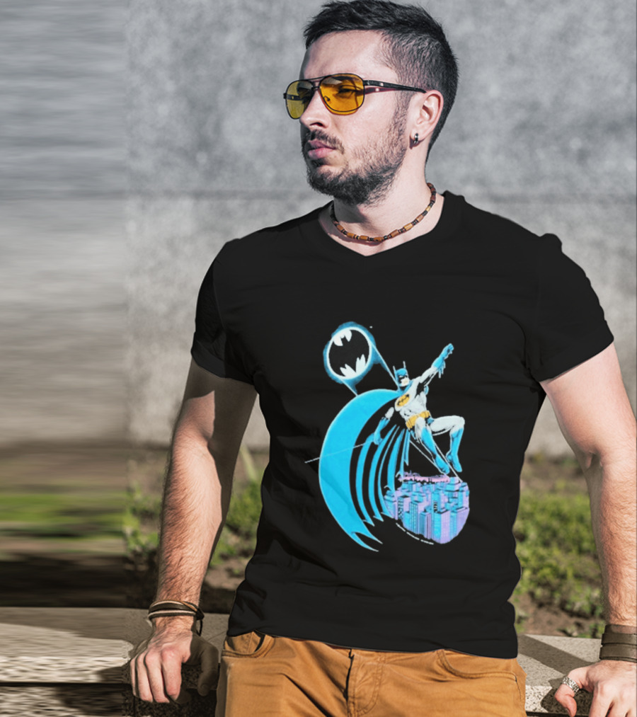 Wyco 1988 Batman DC Comics Retro Hero Gotham City Scene T-Shirt