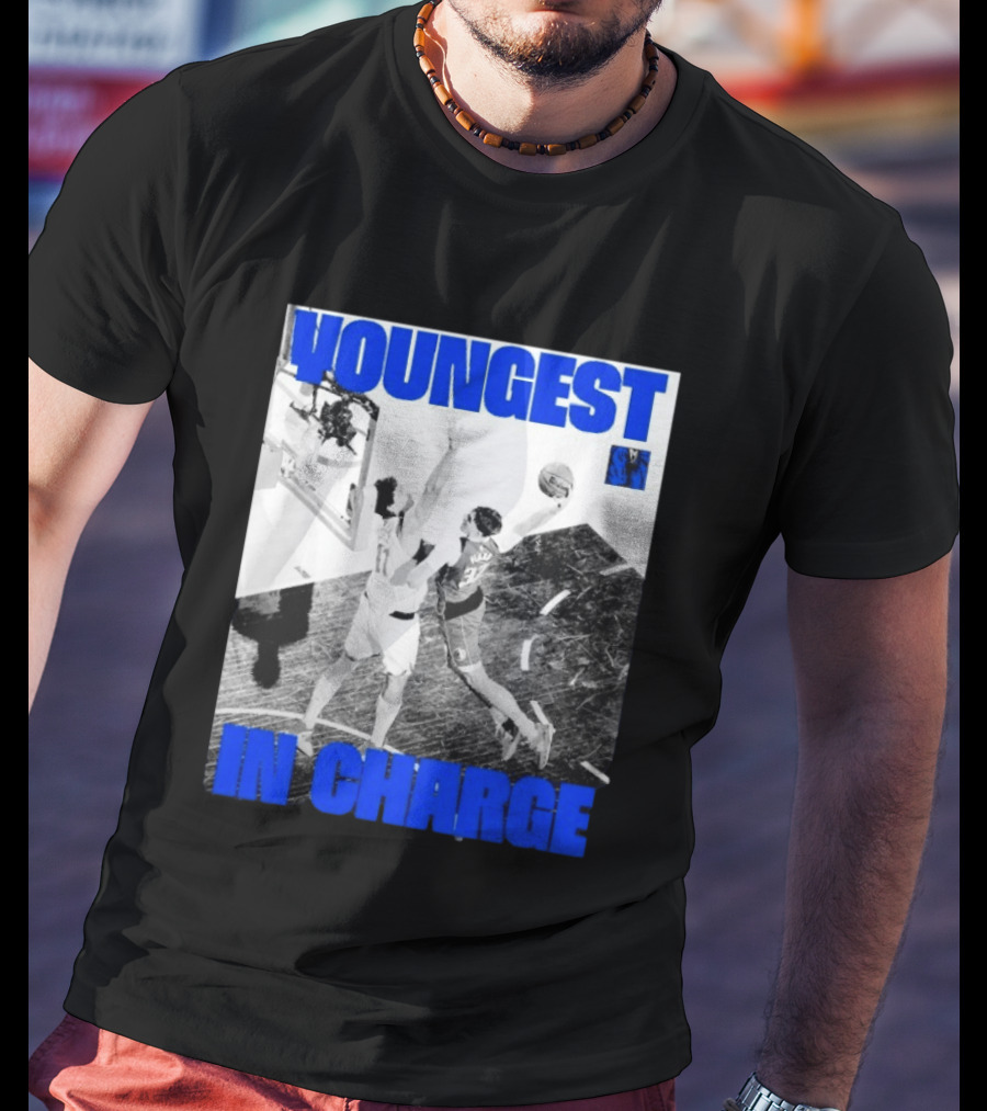 Youngest In Charge Cooper Flagg Dallas Mavericks Dunk T-Shirt