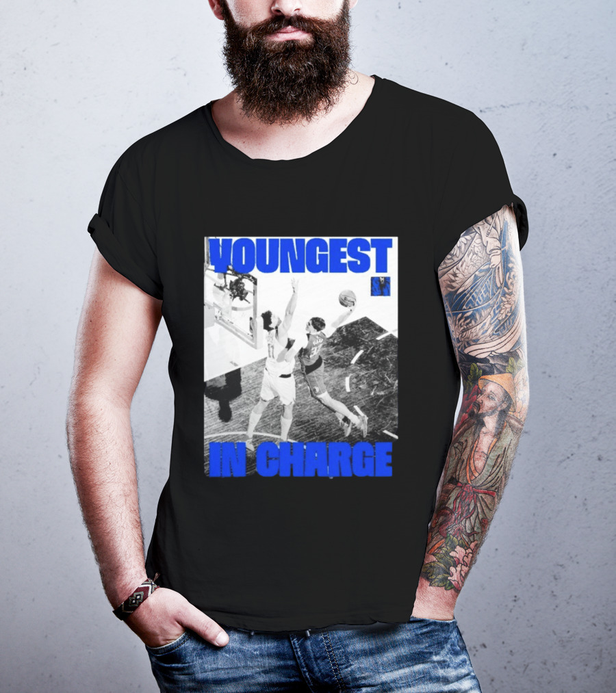 Youngest In Charge Cooper Flagg Dallas Mavericks Dunk T-Shirt