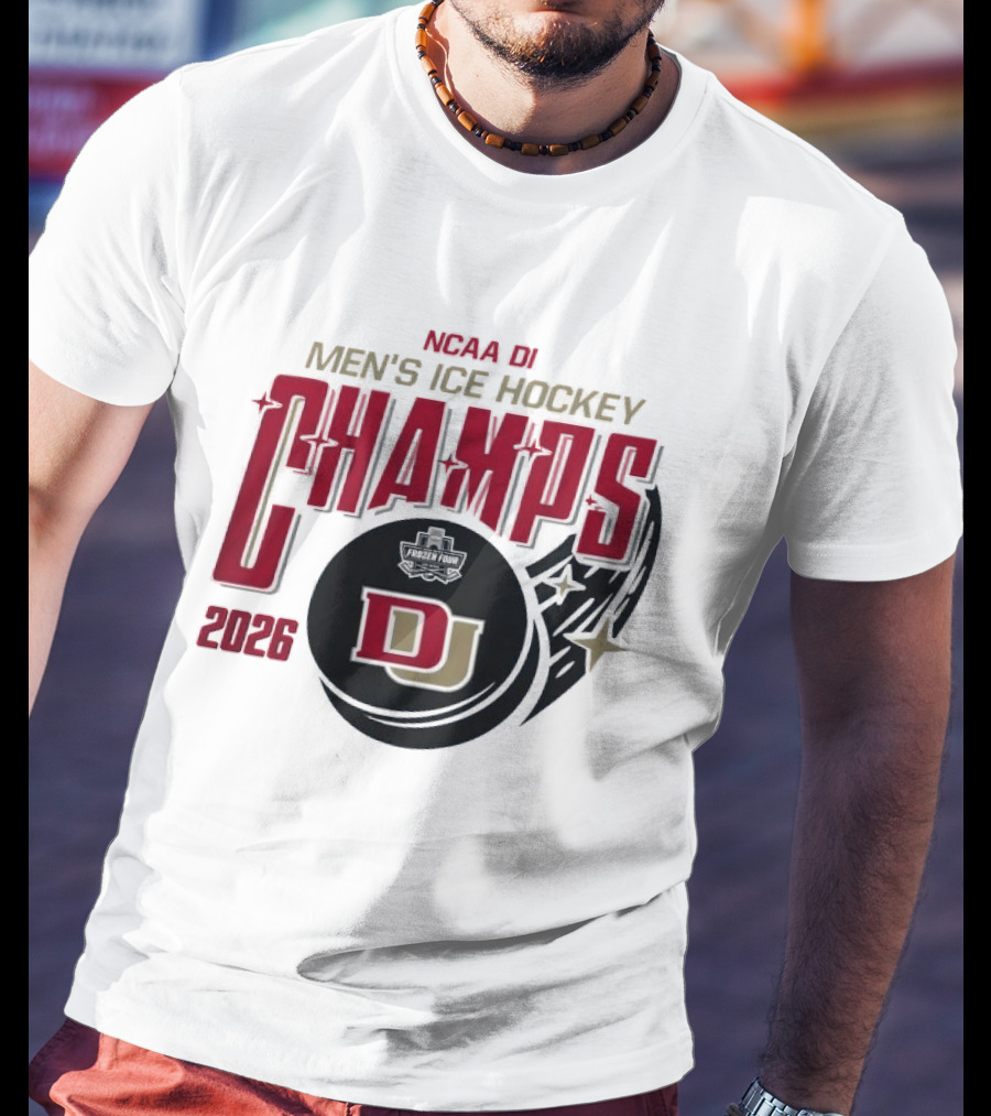 NCAA DI Men's Ice Hockey Champs 2026 DJ Denver Pioneers T-Shirt