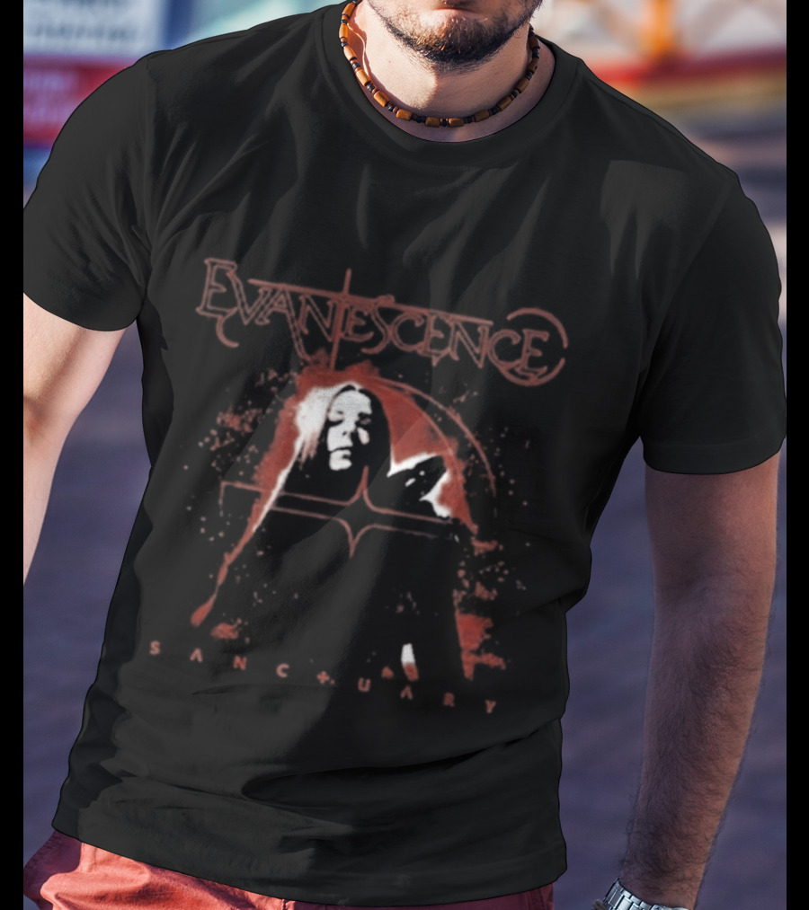Evanescence High Contrast Red Sanctuary Album T-Shirt