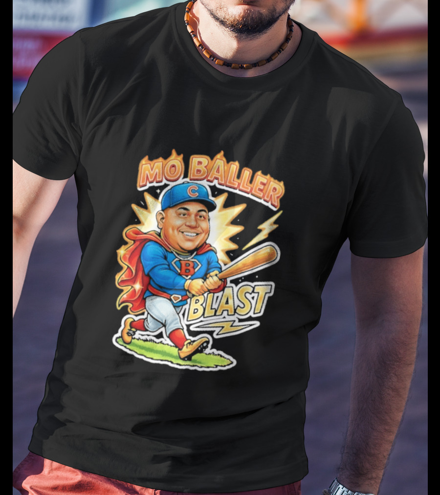 Mo Baller Blast Superhero Baseball Power T-Shirt