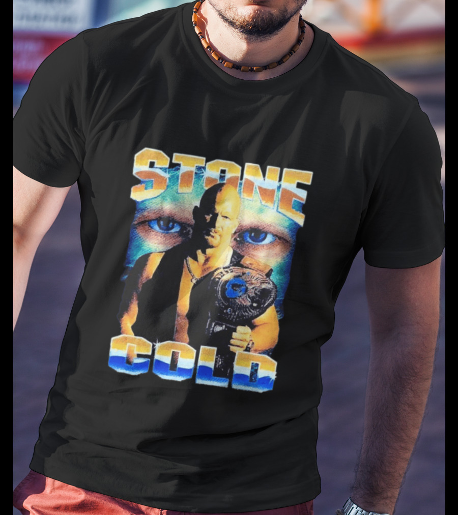 Stone Cold Steve Austin 1999 WWF Championship Belt Eyes T-Shirt