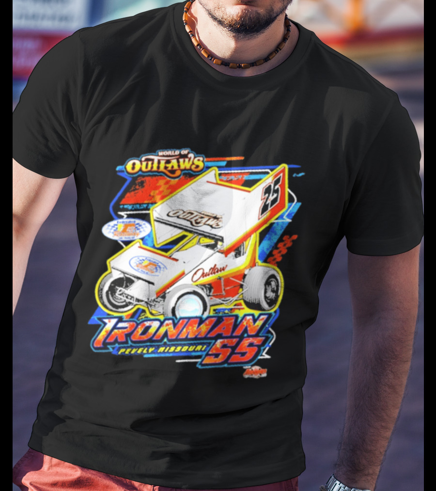 World Of Outlaws Sprint Car Series Ironman 55 Pevely Missouri Racing 23 T-Shirt
