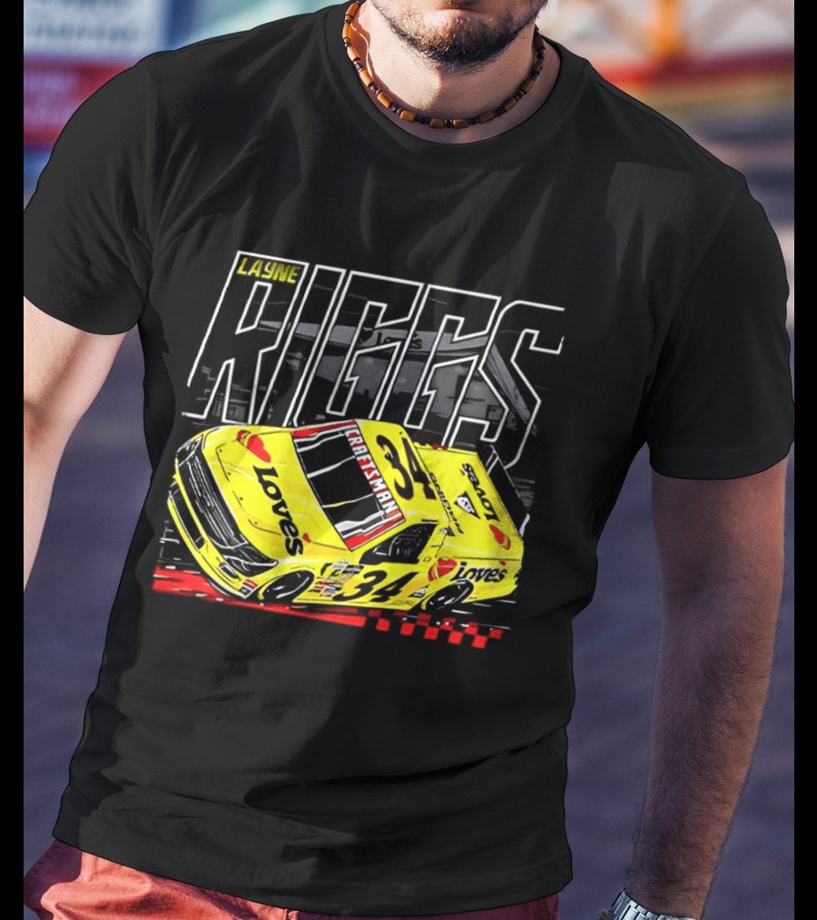 Louie Riggs Jesus Oh No I Sure Hope No One Punishes Me For My Sins Racing 34 T-Shirt