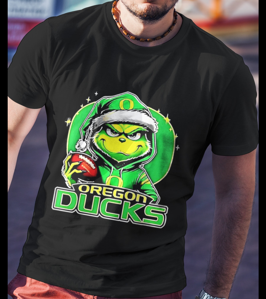 Santa Grinch Oregon Ducks Christmas 2025 T-Shirt
