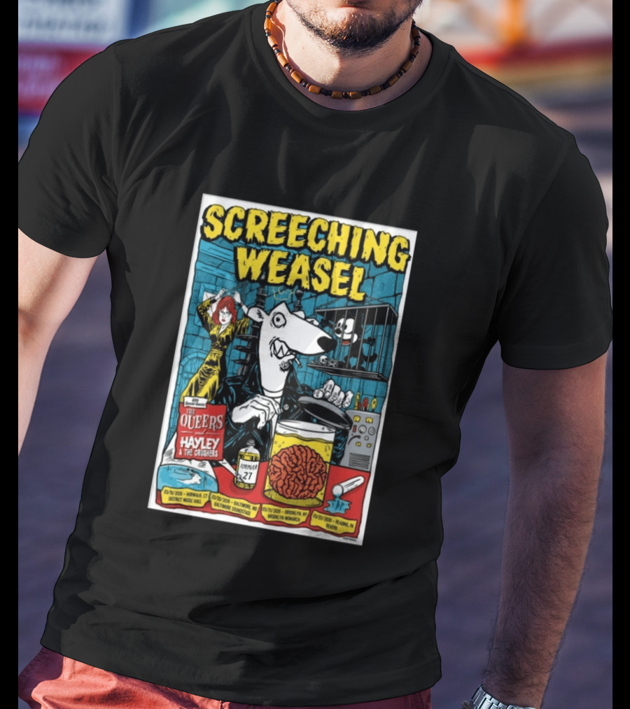 Screeching Weasel Show March 19 2026 District Music Hall With The Queers And Hayley And The Crushers T-Shirt