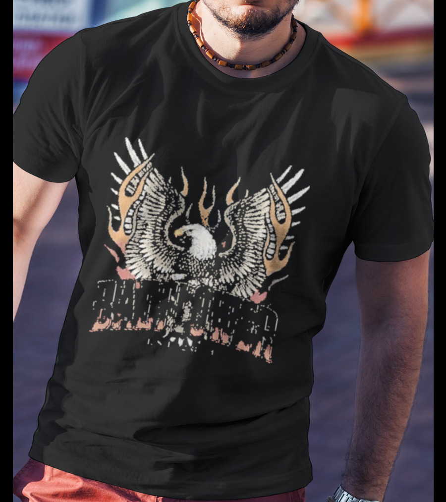 Badflower Eagle American Rock Band Concert Tour Wings Fire T-Shirt