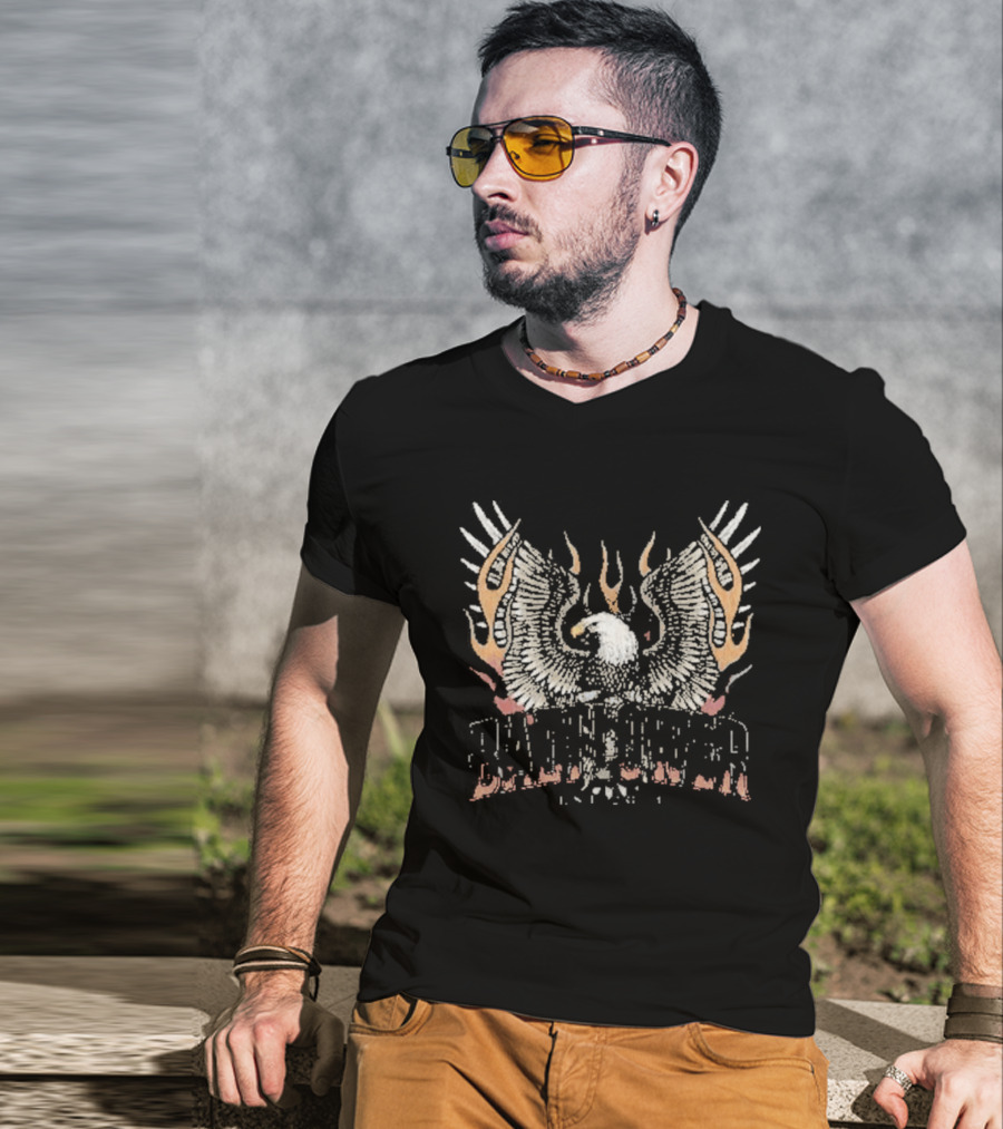 Badflower Eagle American Rock Band Concert Tour Wings Fire T-Shirt
