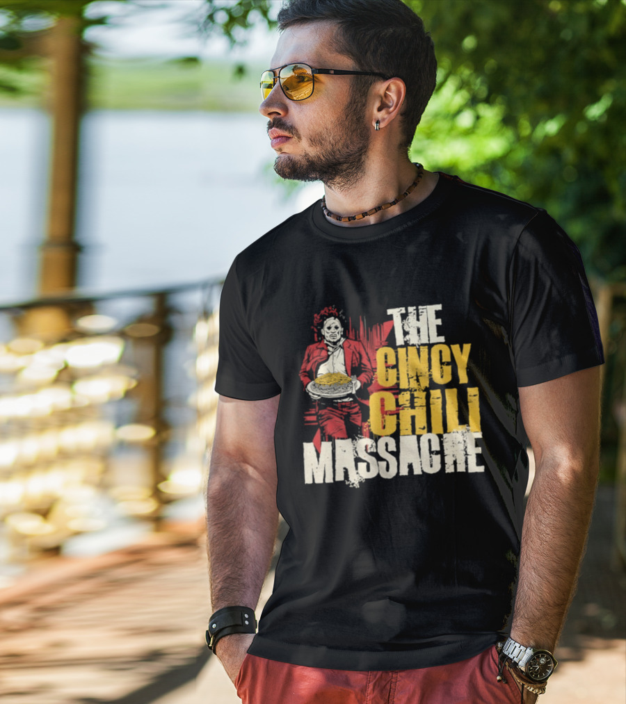 The Cincy Chili Massacre Horror Theme Cincinnati Food T-Shirt