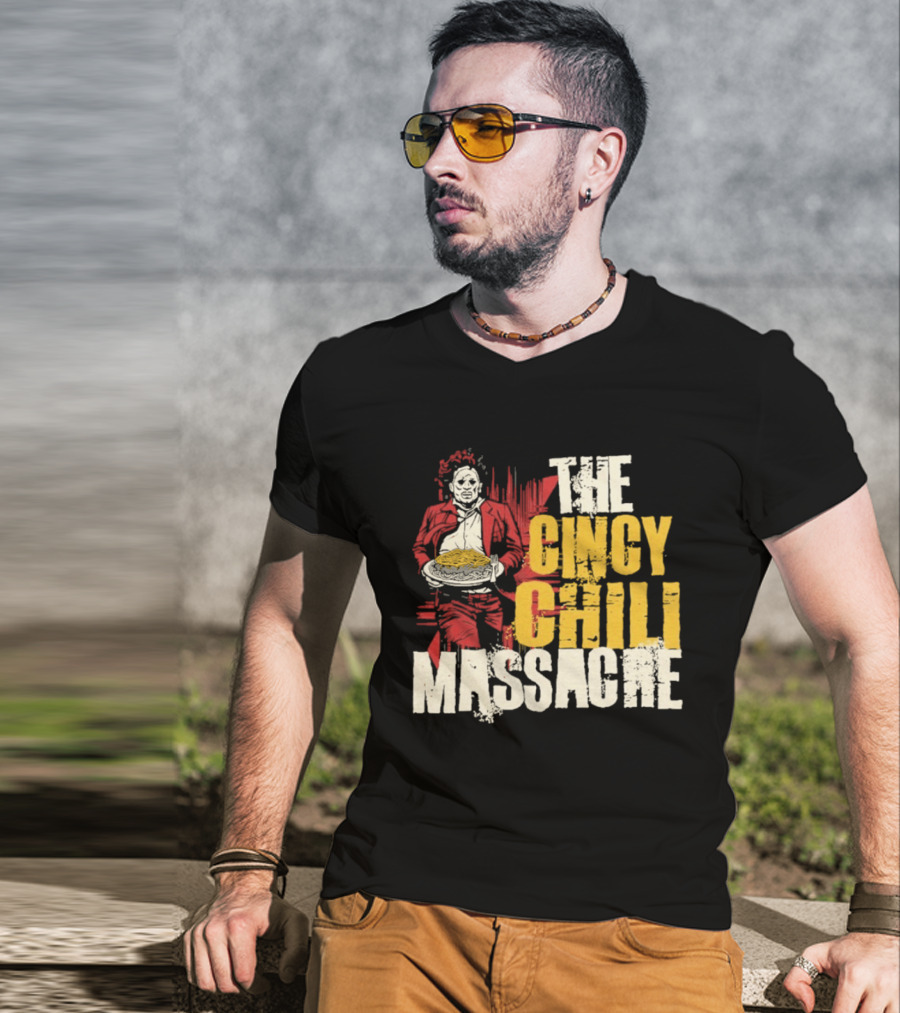 The Cincy Chili Massacre Horror Theme Cincinnati Food T-Shirt