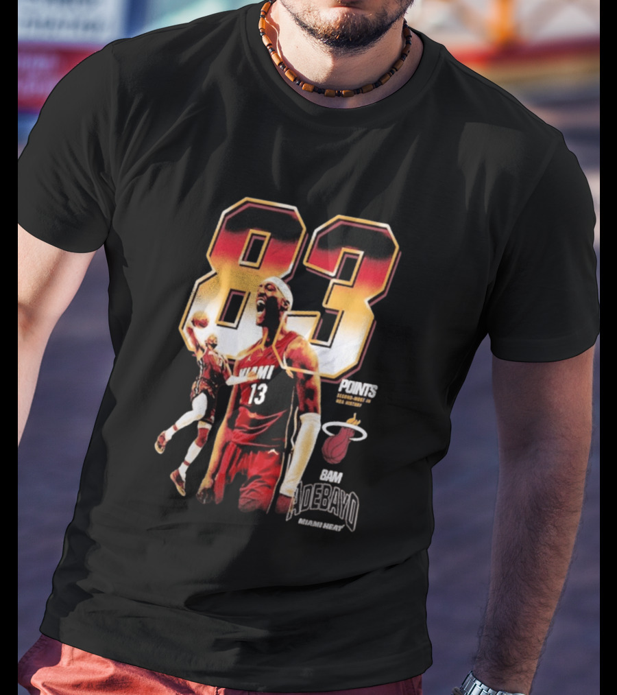83 Points Bam Adebayo Miami Heat Basketball Milestone T-Shirt
