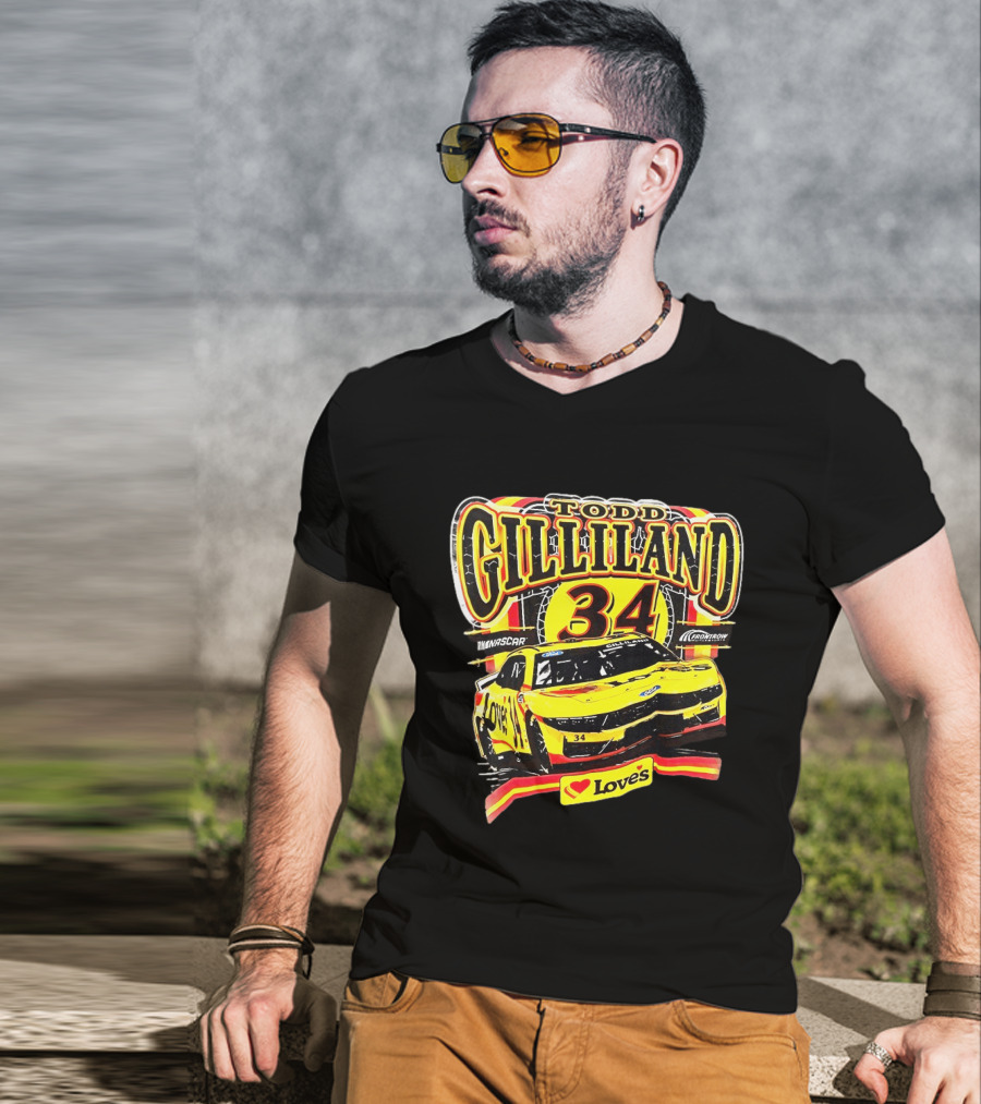 Todd Gilliland NASCAR Love's Travel Stops 34 Racing Car T-Shirt