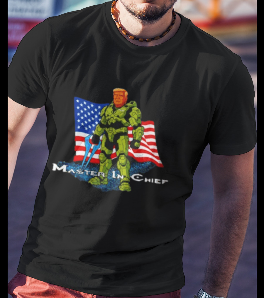 Donald Trump Master In Chief American Flag Spartan Suit T-Shirt