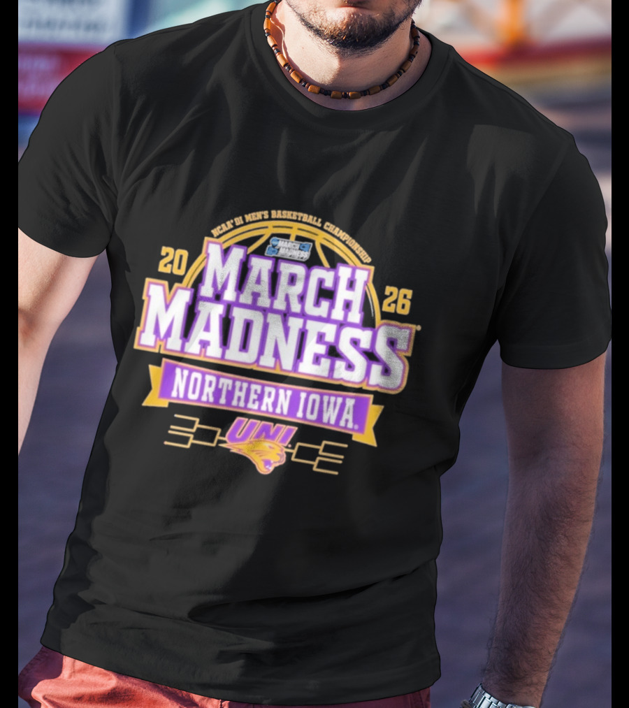 Northern Iowa Panthers 2026 NCAA DI Men's Basketball March Madness Bound Championship T-Shirt