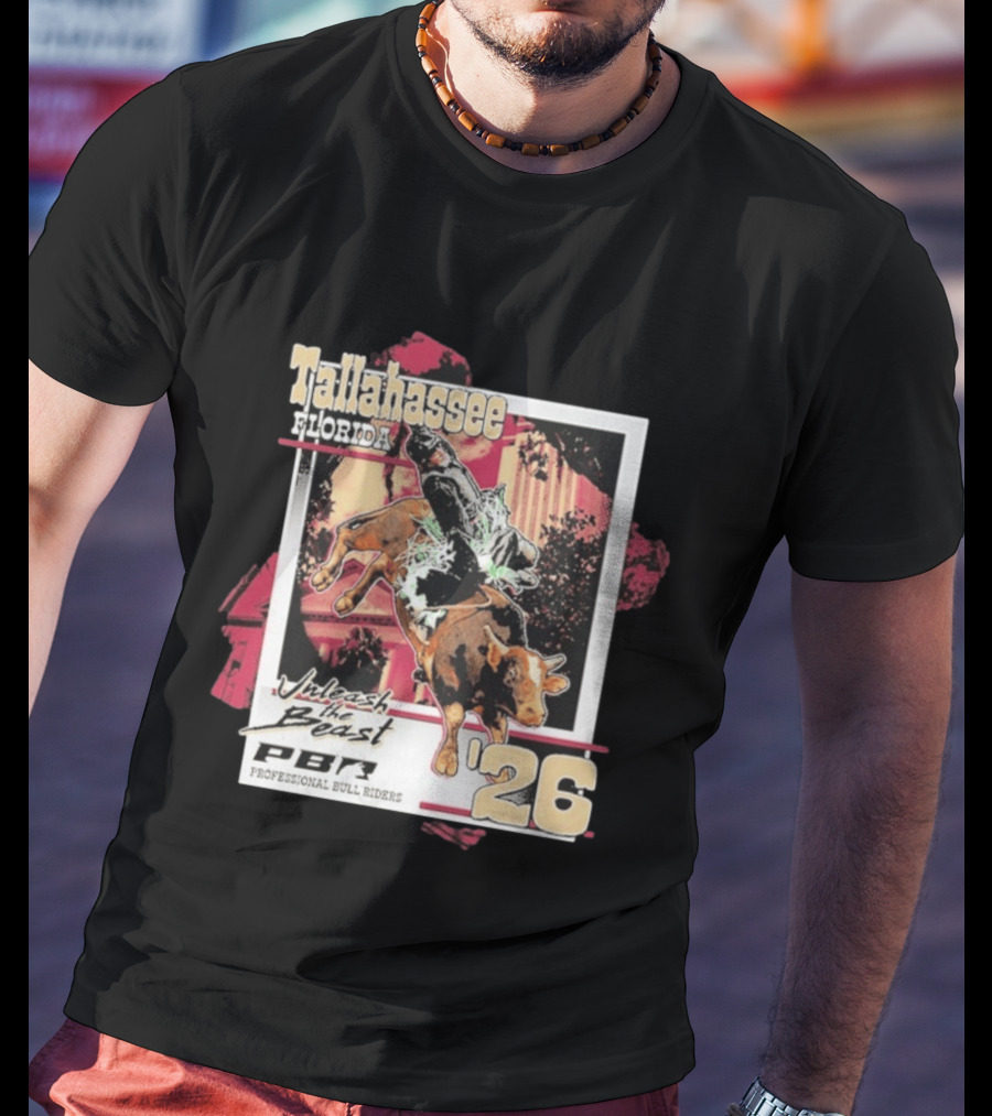 Tallahassee Florida PBR 2026 Unleash The Beast Professional Bull Riders T-Shirt