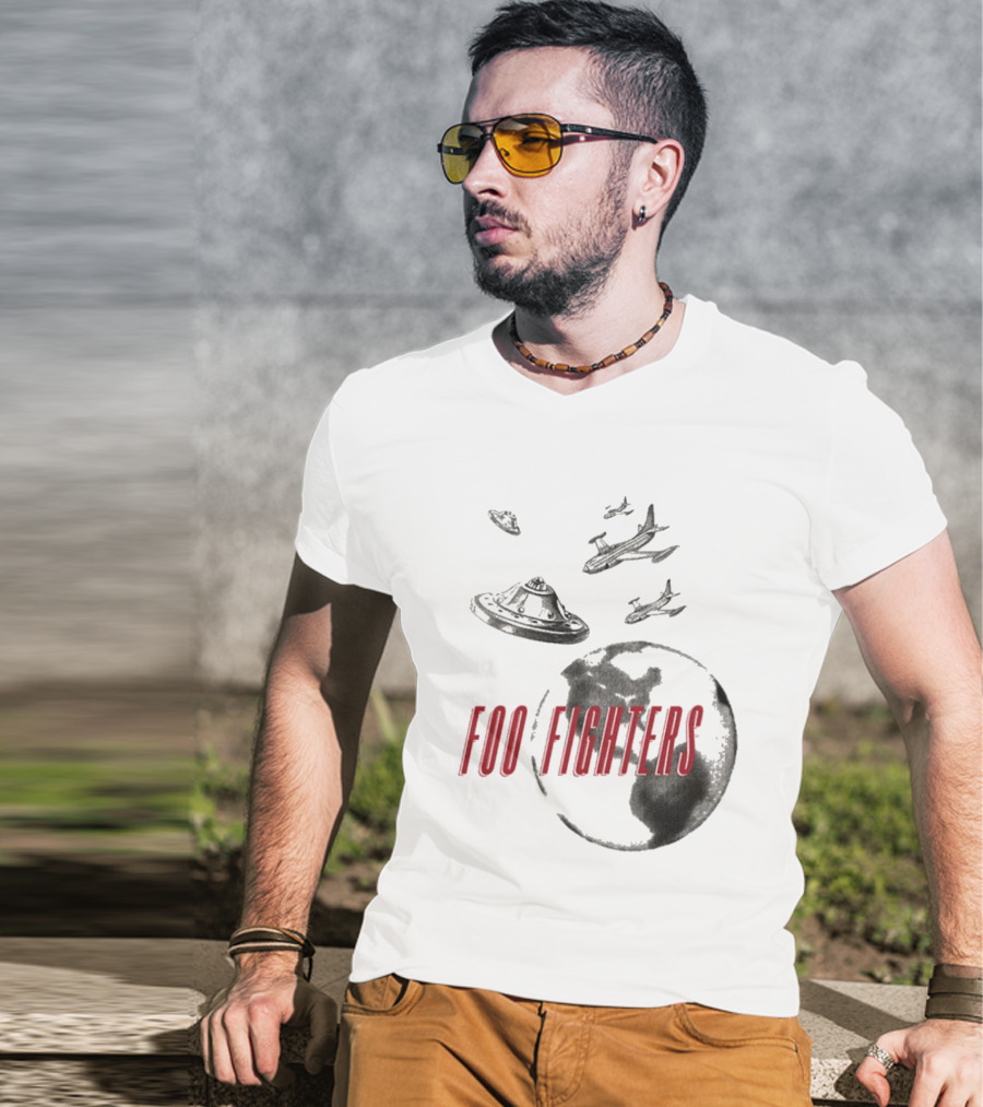 Foo Fighters UFO Earth And Aircraft Encounter T-Shirt