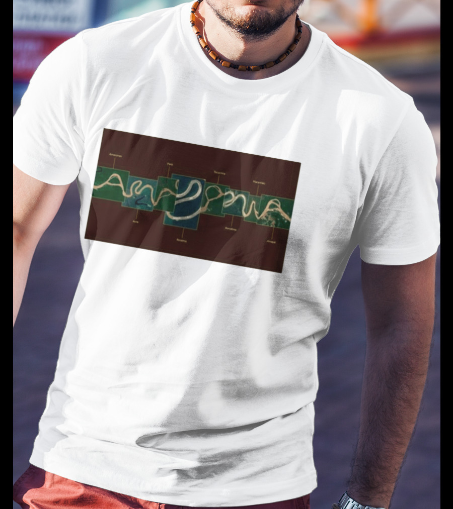 Amazonia Amazon River Map 2026 Peru Anavilhanas Mapará Teotônio Rondônia Amupá Açu Amacá T-Shirt