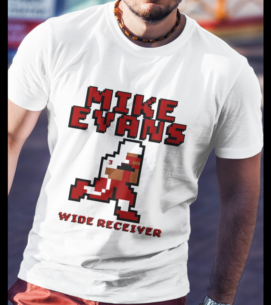 Mike Evans 8 Bit Wide Receiver NFL Football T-Shirt