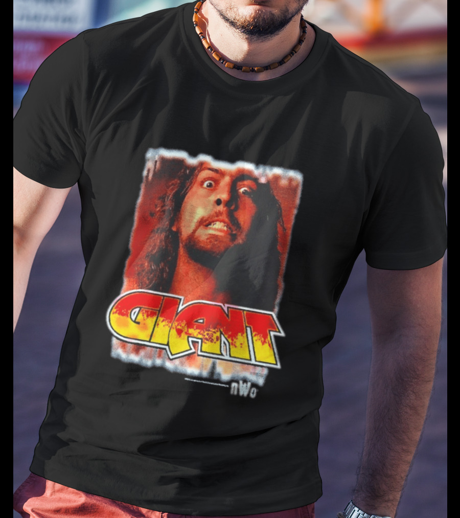 Andre Giant NWo Wrestling Iconic Giant Text And Intense T-Shirt