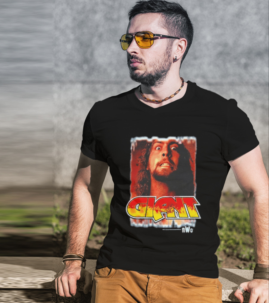 Andre Giant NWo Wrestling Iconic Giant Text And Intense T-Shirt