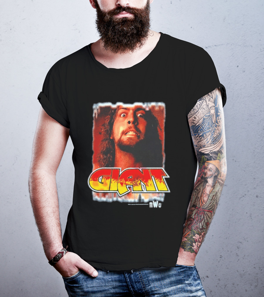 Andre Giant NWo Wrestling Iconic Giant Text And Intense T-Shirt