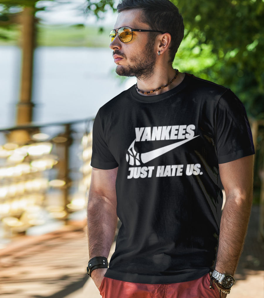 Yankees Just Hate Us Sneaker Swoosh T-Shirt