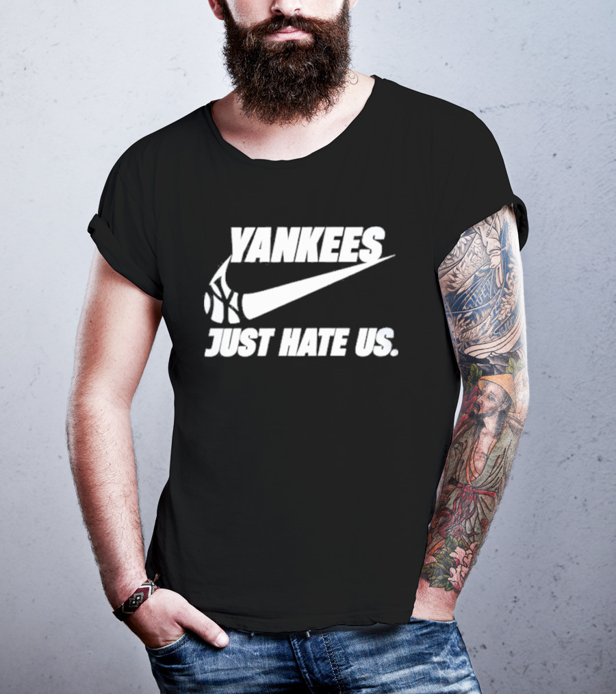 Yankees Just Hate Us Sneaker Swoosh T-Shirt