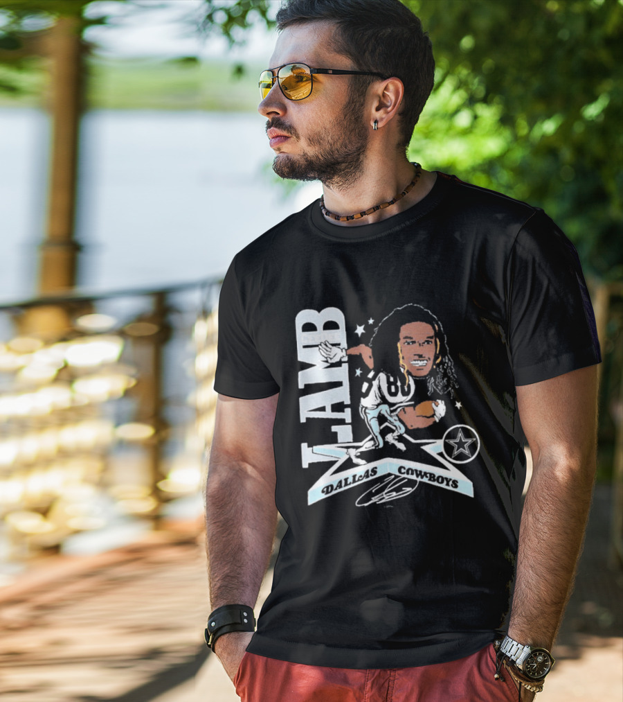CeeDee Lamb Dallas Cowboys Star Caricature T-Shirt