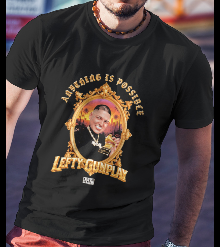Proclub X Lefty Gunplay Anything Is Possible Award Sunset Palm Trees T-Shirt