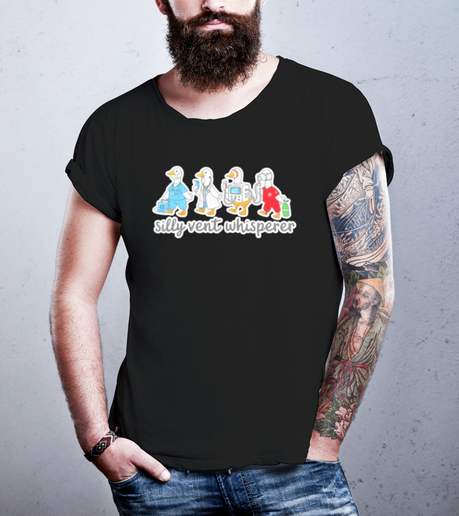 Silly Vent Whisperer Ducks In Medical Outfits T-Shirt