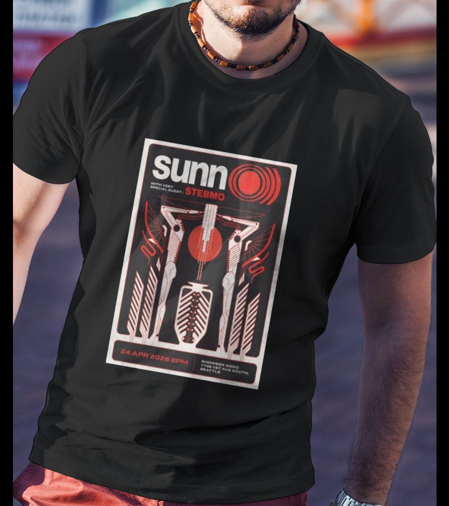 Sunn O))) 24 Apr 2026 8PM Seattle Showbox SoDo With Special Guest Stebmo T-Shirt