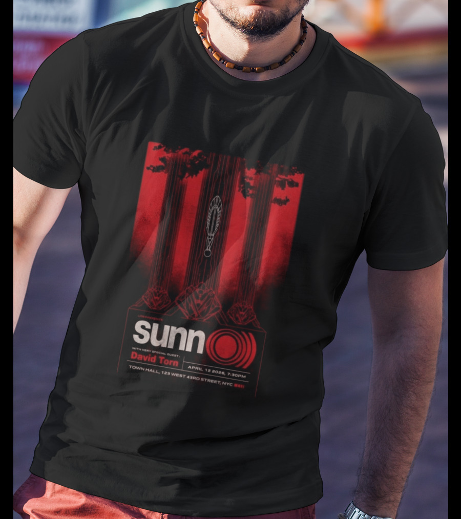 SUNN O))) Live NYC April 12 2026 Featuring David Torn T-Shirt