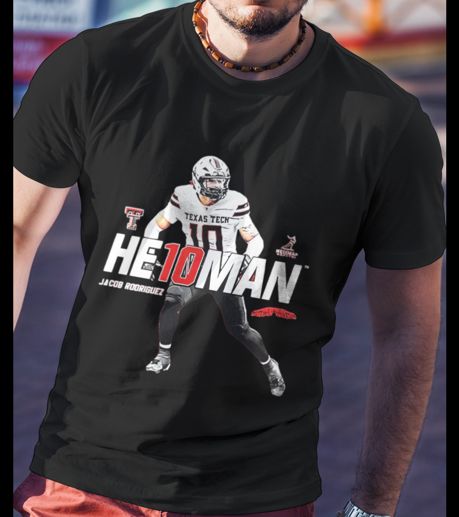Texas Tech Red Raiders He10MAN Jacob Rodriguez Football 2025 T-Shirt