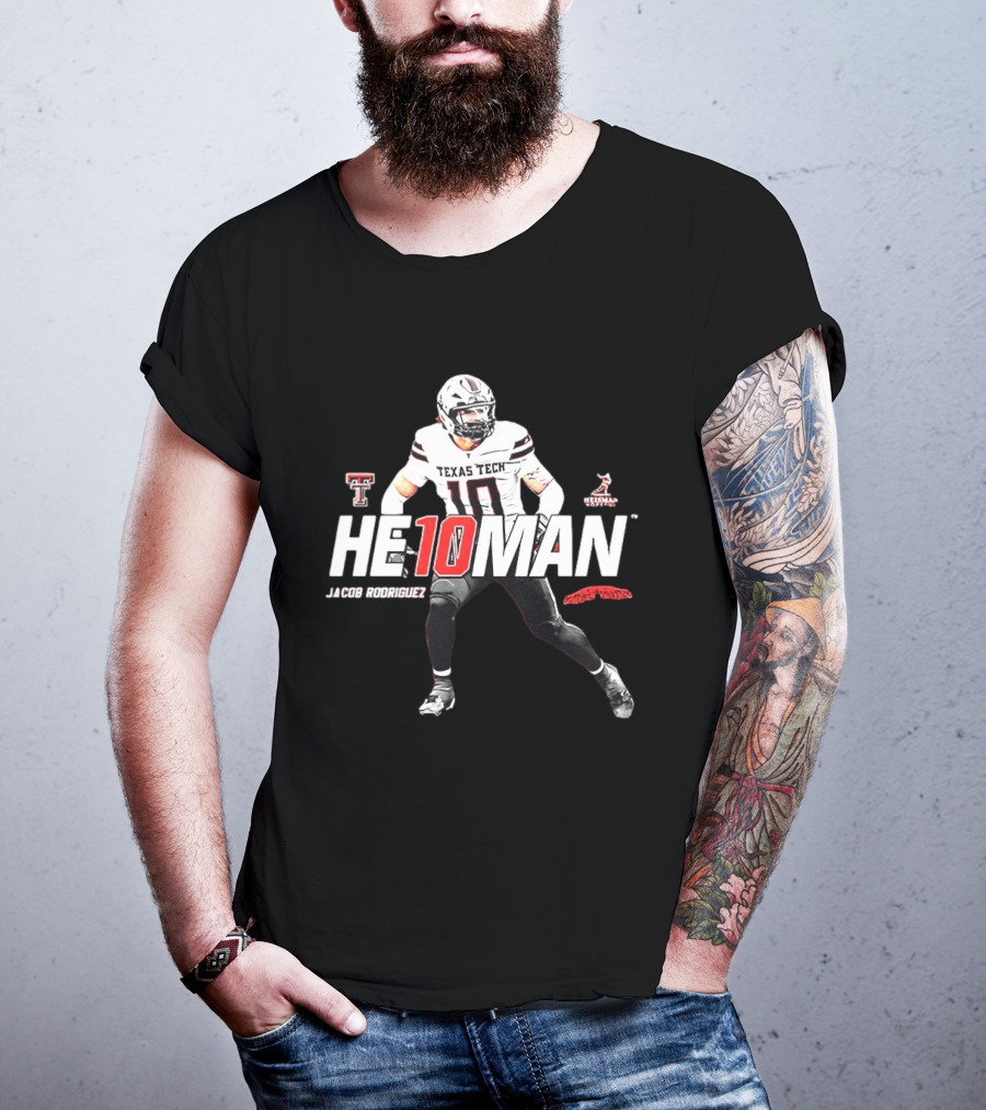 Texas Tech Red Raiders He10MAN Jacob Rodriguez Football 2025 T-Shirt