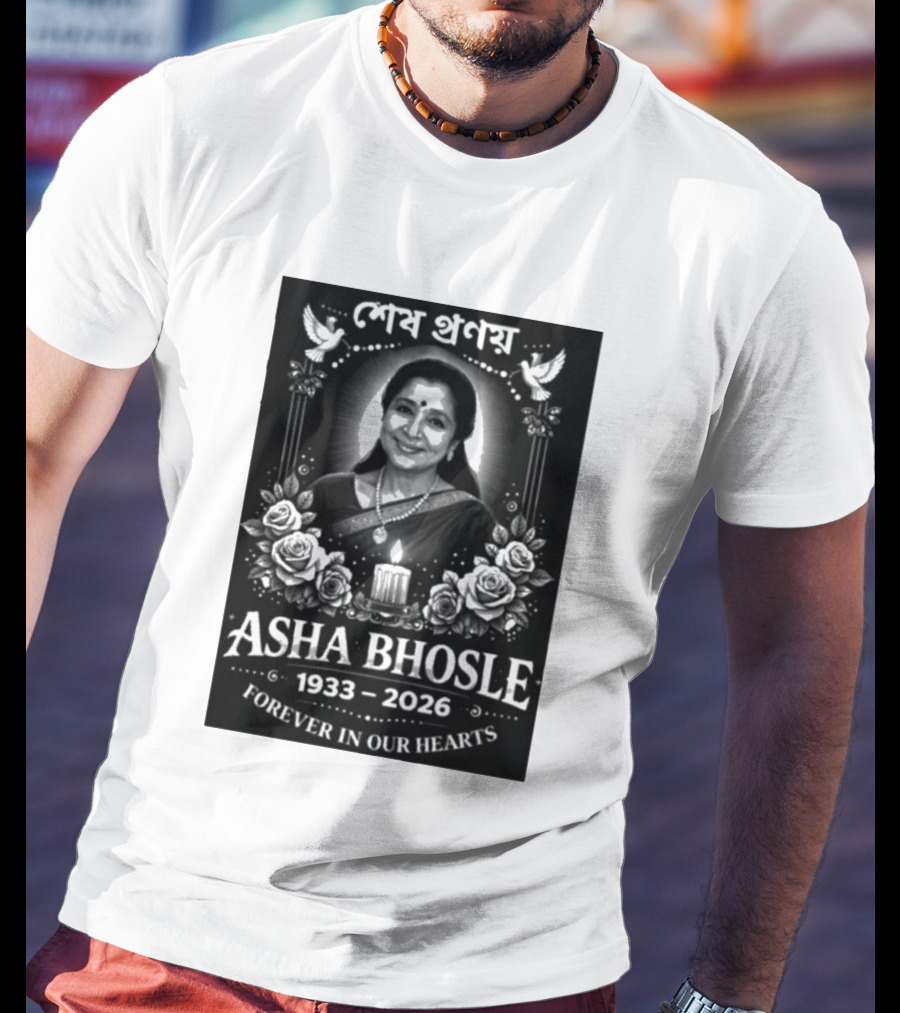 Asha Bhosle 1933 2026 Forever In Our Hearts Memorial T-Shirt