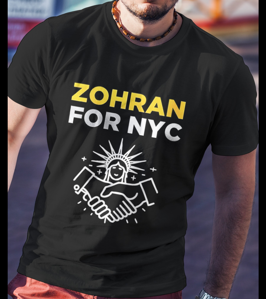 Zohran For NYC Mayor Statue Of Liberty Handshake T-Shirt