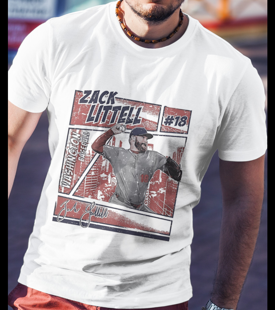 Zack Littell #18 Washington Nationals T-Shirt