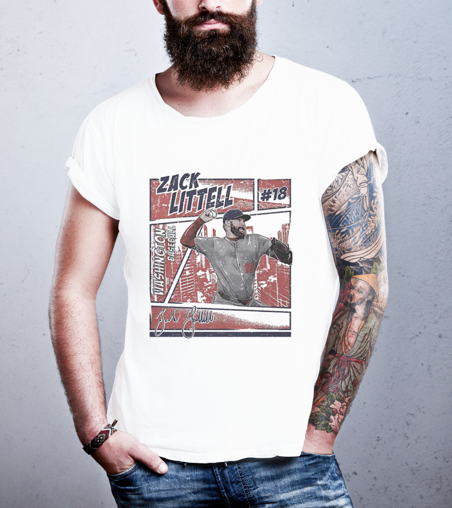 Zack Littell #18 Washington Nationals T-Shirt