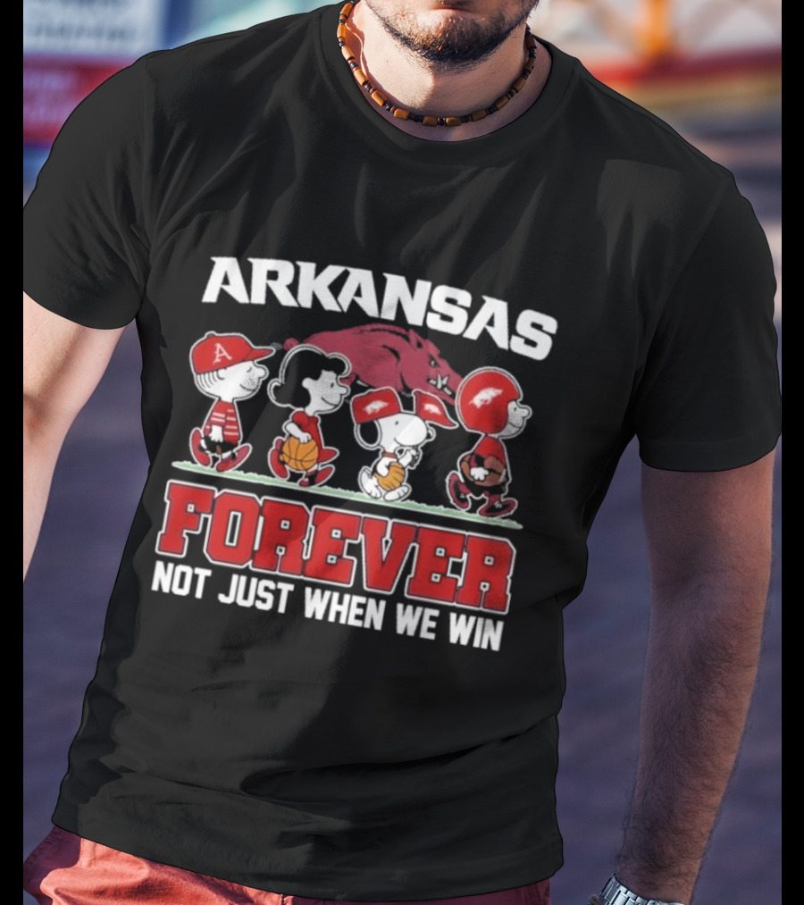 Arkansas Peanuts Abbey Road Forever Not Just When We Win 2026 T-Shirt
