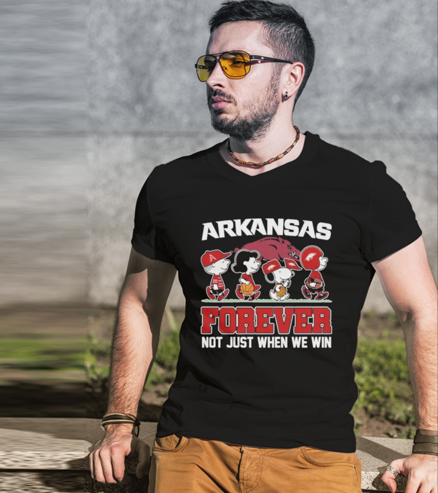 Arkansas Peanuts Abbey Road Forever Not Just When We Win 2026 T-Shirt