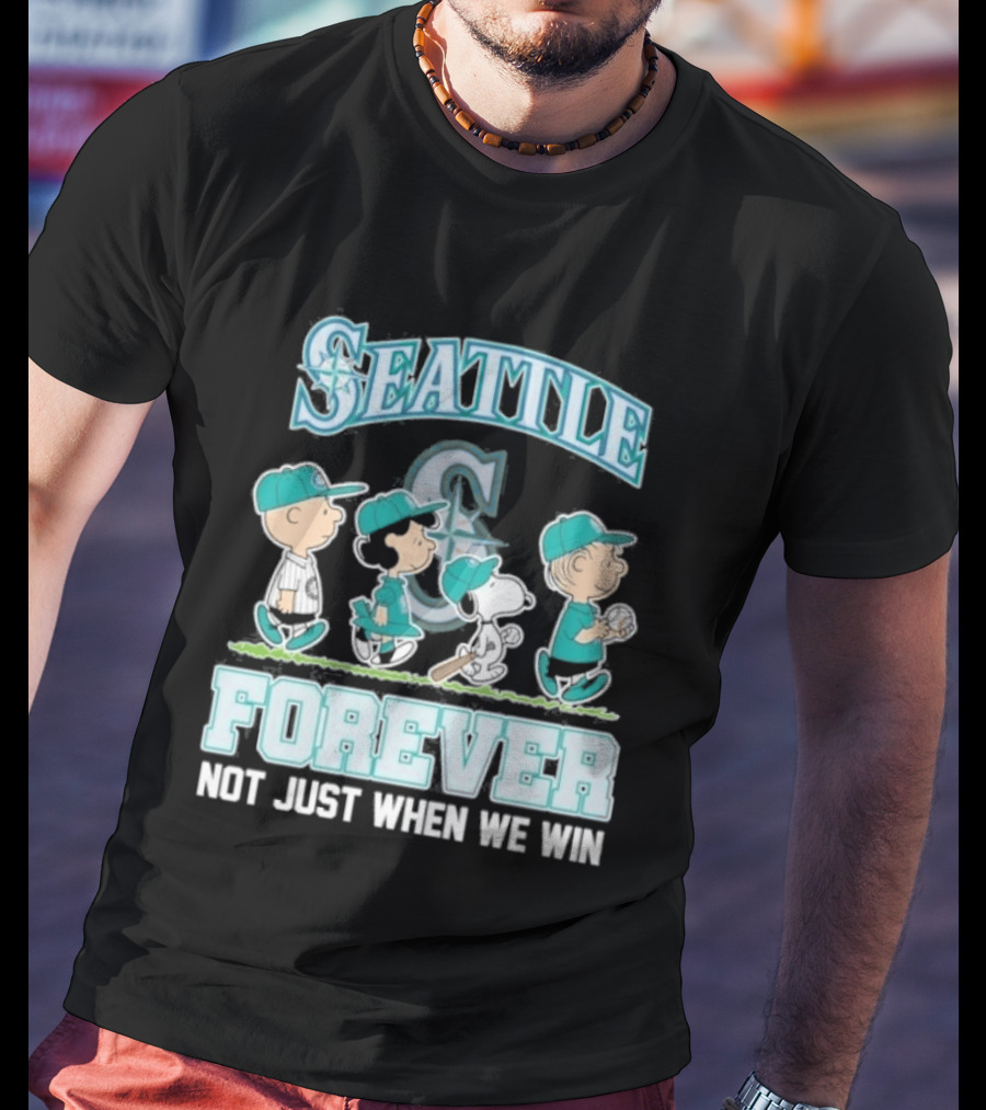 Seattle Peanuts Abbey Road Forever Not Just When We Win 2026 T-Shirt