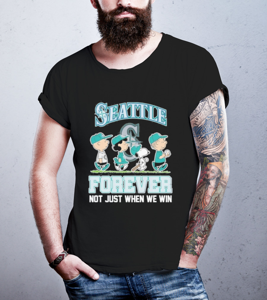 Seattle Peanuts Abbey Road Forever Not Just When We Win 2026 T-Shirt