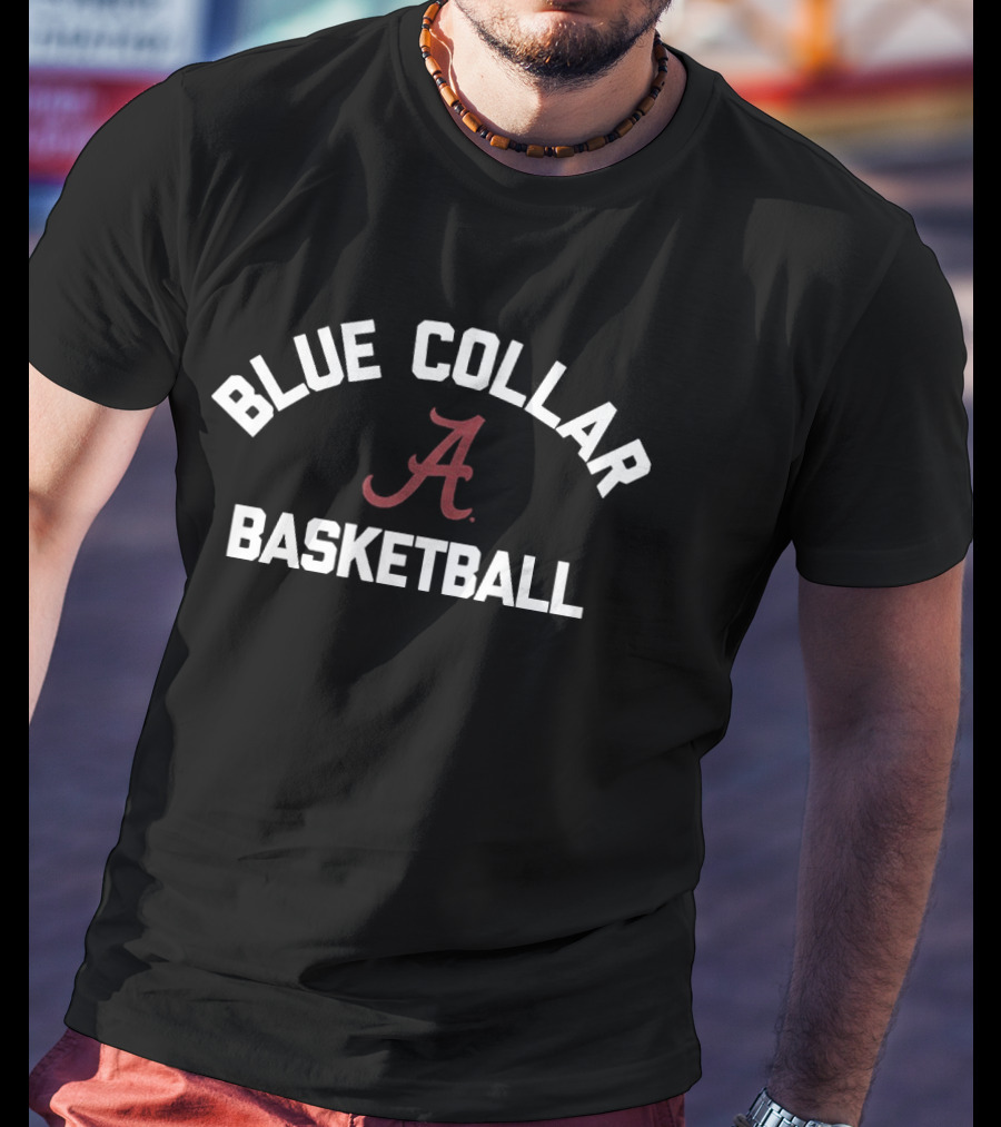 Alabama Crimson Tide Blue Collar Basketball 2026 T-Shirt